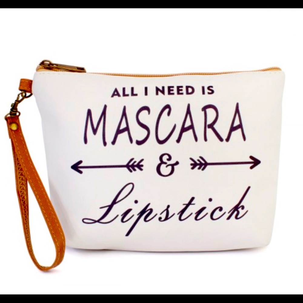“Mascara” wristlet make up bag